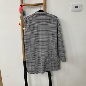 Chic Houndstooth Oversized Blazer